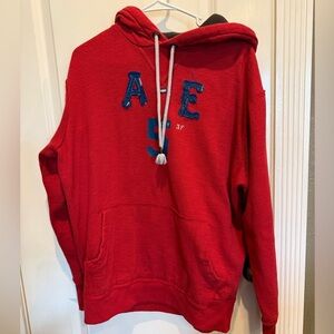 American Eagle Outfitters AE Red Graphic Hoodie Sweatshirt XL